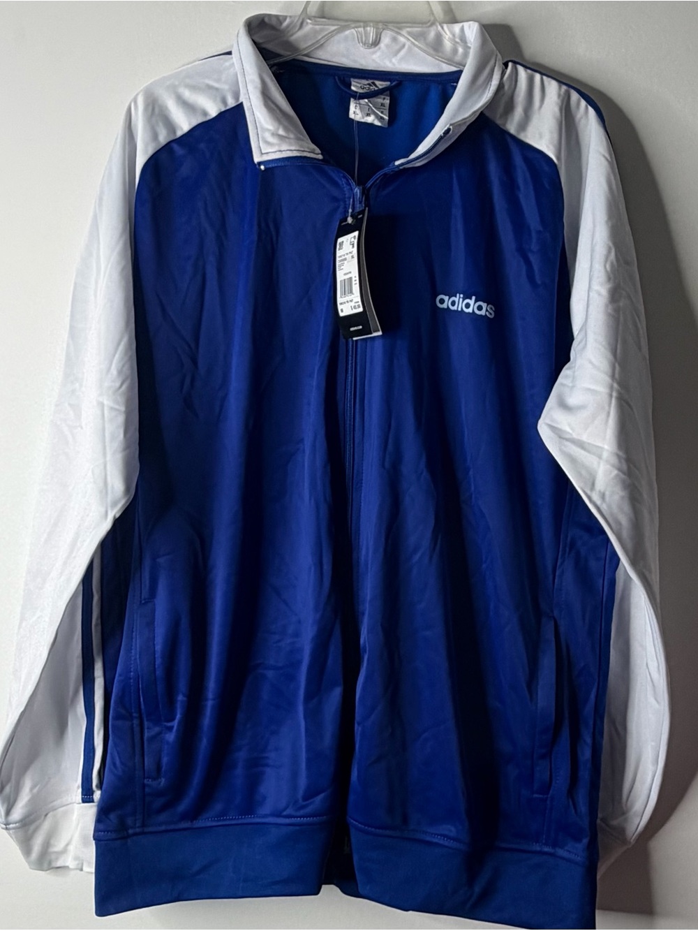 adidas Royal Blue and White Lightweight Track Jacket